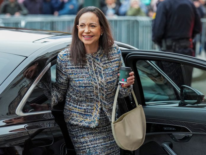 Venezuela’s Machado leaves Oslo after trip to receive Nobel Peace Prize