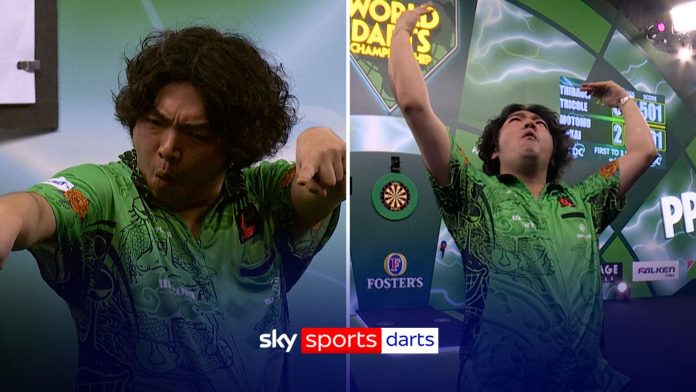 Wacky walk-on! Two ton-plus finishes! New ‘Ally Pally hero’ Motomu Sakai announces his arrival!