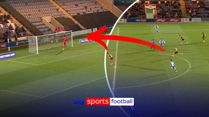 Leicester loanee Sammy Braybrooke scores incredible goal from inside his own half for Newport against Colchester