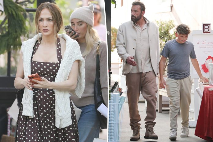 Exes Jennifer Lopez and Ben Affleck reunite for holiday shopping trip with his son, Samuel