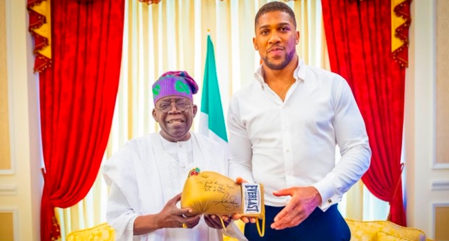 Tinubu Sympathises With Anthony Joshua Over Accident, Mourns Victims