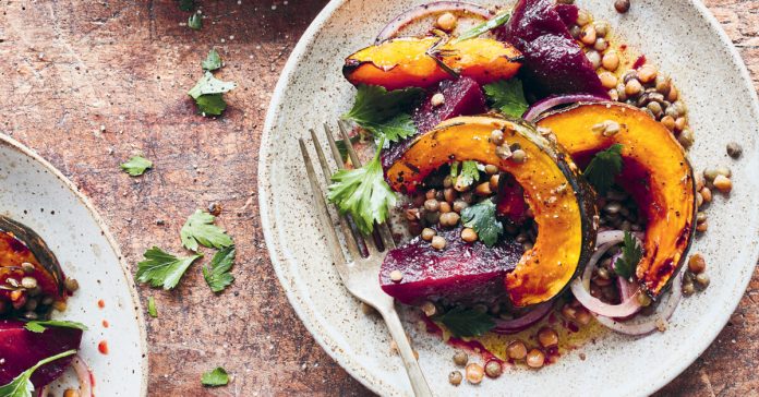 Roast Squash & Lentil Salad