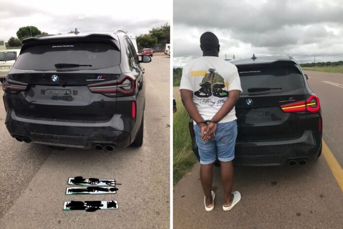Man arrested on N1 as police enforce registration plate laws