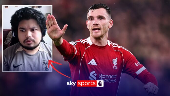 Spurs fan has HILARIOUS live reaction to Robertson transfer news!