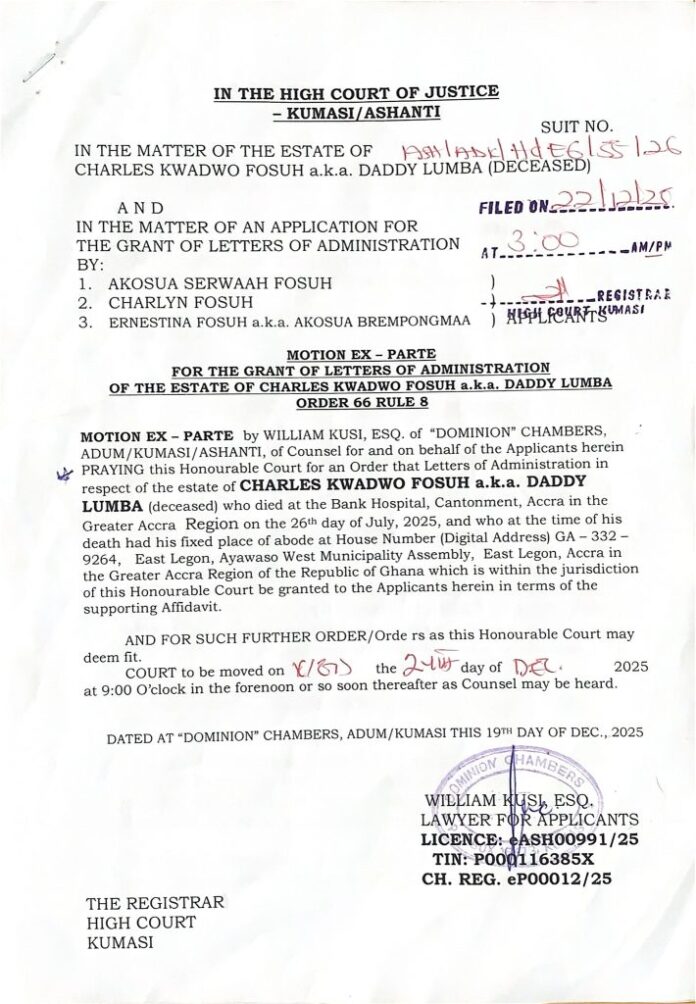 Akosua Serwaa Loses Again in Court As Her Letters of Administration Application is Thrown Out