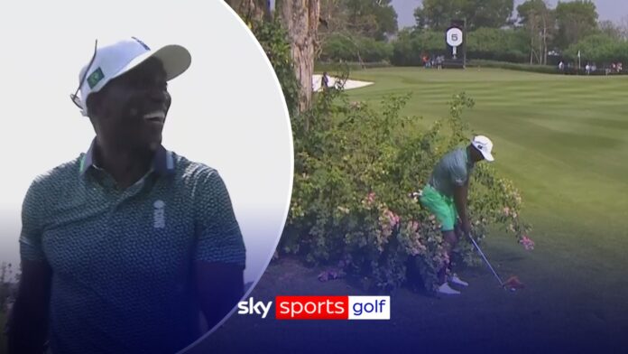 Icons Golf Series: Ex Premier League star Dwight Yorke holes out from the bushes!
