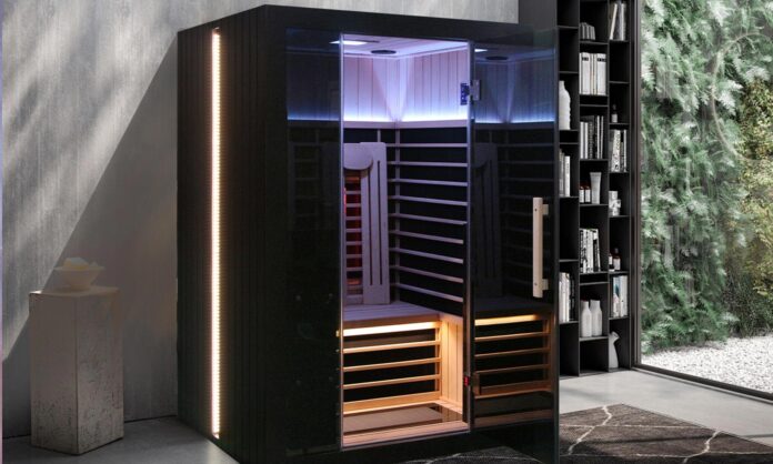 Sun Home’s Eclipse Red Light & Infrared Saunas blend two popular sauna technologies into a model meant for the home