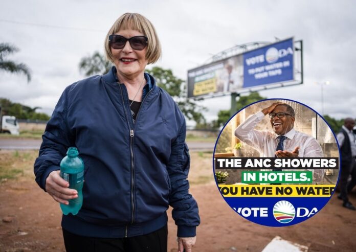 Helen Zille trolls Lesufi in Joburg mayoral bid billboard
