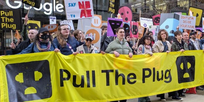 I checked out one of the biggest anti-AI protests yet