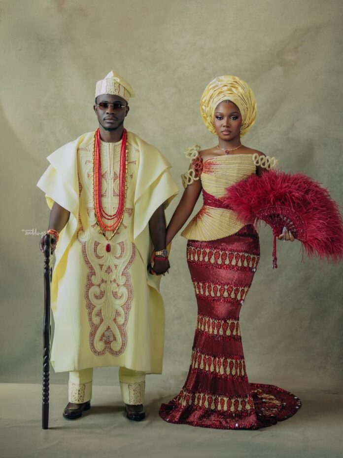 Simi & Femi Brought Colours and Premium Style to Their Yoruba Trad With 3 Stunning Looks