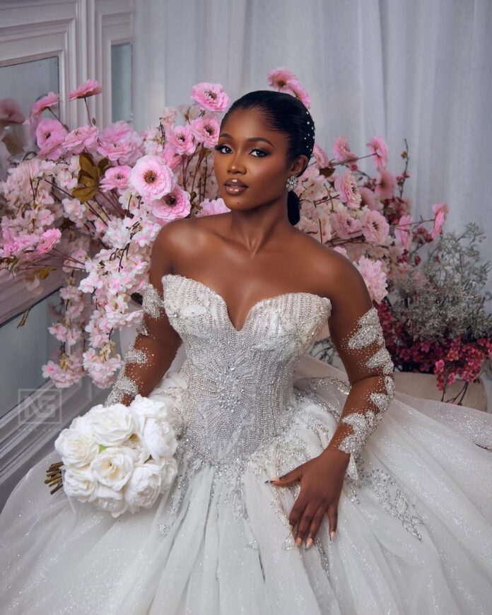 Bring Your Fairytale Dreams to Life With This Bedazzled White Wedding Look