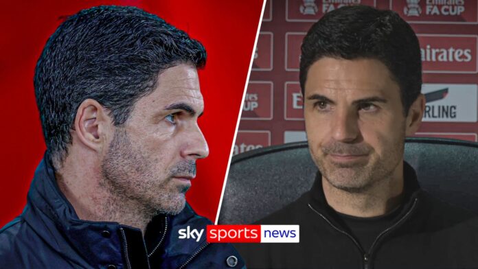 Arsenal head coach Mikel Arteta reacts to Arsenal FA Cup exit