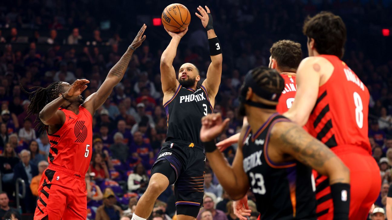 Trail Blazers stage late comeback to defeat Suns, will face Spurs in playoffs Trail Blazers stage late comeback to defeat Suns, will face Spurs in playoffs