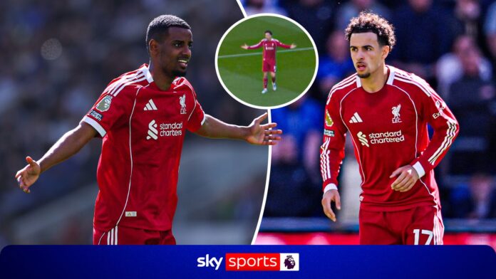 Everton vs Liverpool: Curtis Jones’ disapproval at Alexander Isak’s lack of pressing | Football News | Sky Sports