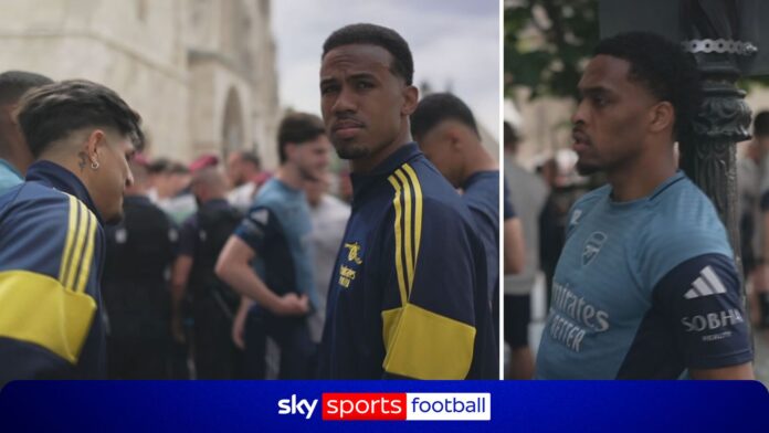 Champions League: Arsenal squad stroll Budapest streets